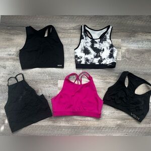 Tween sports bra bundle, black, white, pink, multi
